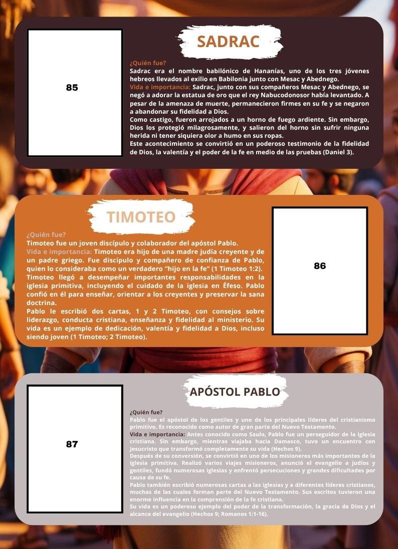 Páginas interiores del álbum